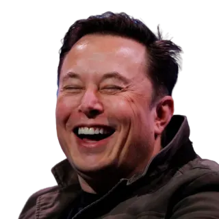 😆 28cecd75 Elon Musk Elon Musk, pengusaha, wiraswastawan, tertawa, meme telegram sticker