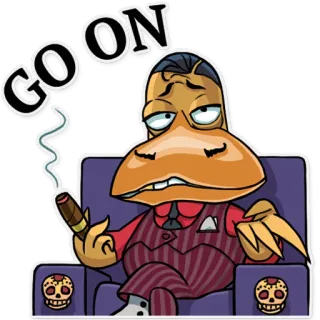 🤔 a0bbf516 GO ON Kartun, Cerutu, Gangster, Setelan, Lucu, Mafia whatsapp sticker