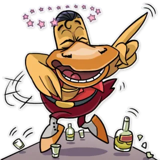 😝 dd0f7622 Kartun, Bebek, Mabuk, Alkohol, Teler, Pesta, Lucu whatsapp sticker