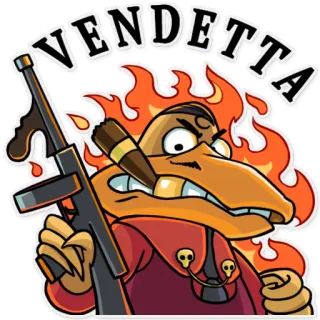😡 f6eb63da VENDETTA Vendetta, Kartun, Burung, Api, Senjata, Gangster, Balas dendam whatsapp sticker