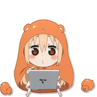 🤔 4c378479 Umaru Doma Himouto! Umaru-chan anime, umaru, himouto, chibi, süß telegram sticker