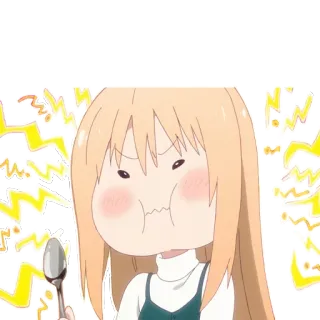 😤 58d5428e Anime, Ausdruck, Süß, Lustig, Mädchen, Cartoon telegram sticker