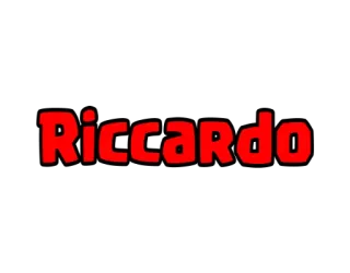 ❤ 04f6371a Riccardo 名字, 里卡多, 红色文字, 文字, 贴纸, 标题 whatsapp sticker