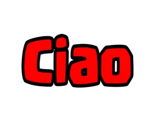 ❤ cc13523d Ciao 问候, 你好, 意大利语, Ciao whatsapp sticker