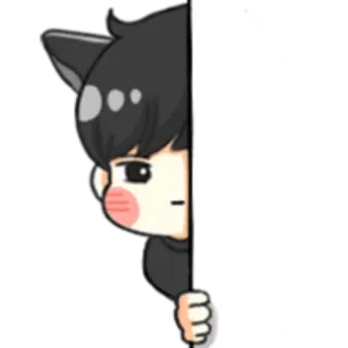😶 7e9c7b92 アニメ, カートゥーン, かわいい, カワイイ, マンガ, キャラクター, 猫耳, 照れ telegram sticker