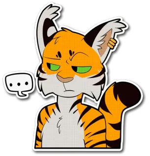💬 27a891d1 ... animal, tigre, gato, dibujo animado, pegatina, felino telegram sticker