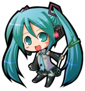 😄 bd7664a0 Hatsune Miku Anime, Chibi, Vocaloid, Fofo, Miku telegram sticker