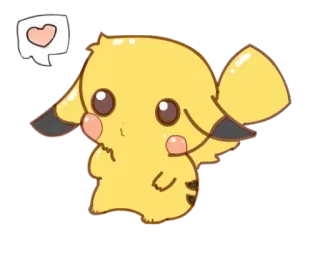 ❤ e19f84b0 Pikachu Pikachu, Pokémon, desenho animado, coração, fofo telegram sticker