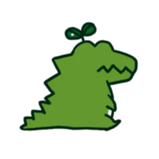 🌑 004422e9 крокодил, мультфильм, рептилия, животное, зеленый telegram sticker