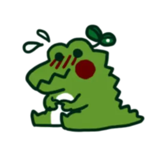 🤗 36048318 Мультфильм, Крокодил, Животное, Милый, Рептилия telegram sticker