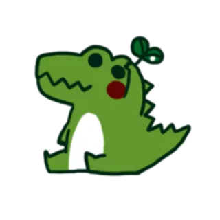 ✋ bca470b9 Аллигатор, Мультфильм, Милый, Животное, Рептилия, Наклейка telegram sticker