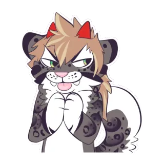 😈 aaf8729c Furry, Macan tutul, Kartun, Antropomorfik, Anime, Kucing whatsapp sticker