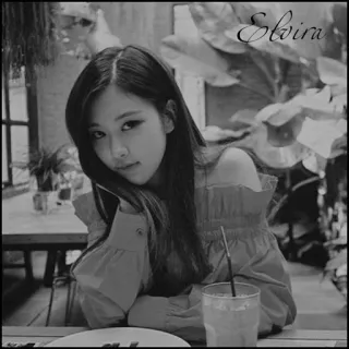 ☺️ 7016c0f4 Elvira phụ nữ, chân dung, trắng đen, cô gái, người telegram sticker