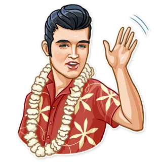 😀 65f0f483 Elvis Presley Elvis, Presley, Le King, Musique, Chanteur, Vague, Aloha telegram sticker