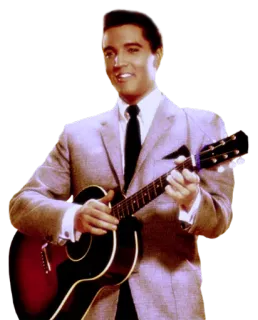 🎸 f772d487 Elvis Presley Elvis Presley, musisi, gitar, penyanyi, musik, budaya pop telegram sticker