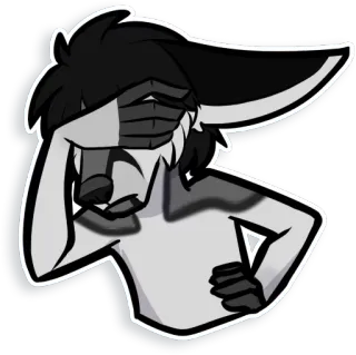 ✋️ 968dd274 Мультик, Фурри, Персонаж, Животное, Жест, Рука whatsapp sticker