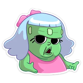 ❓ d4cef736 만화, 캐릭터, 스티커, 웃긴, 귀여운, 좀비 telegram sticker