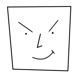 😈 ee6ed147 หน้า, สีหน้า, ยิ้มเยาะ, การ์ตูน, ภาพวาด, วางแผน telegram sticker