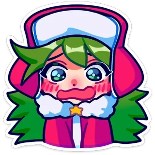 😧 c1cad6f5 anime, character, cute, cartoon, kawaii telegram sticker