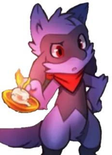 😕 b7537130 cartoon character, anthropomorphic animal, candle, cute, artwork, digital illustration whatsapp sticker