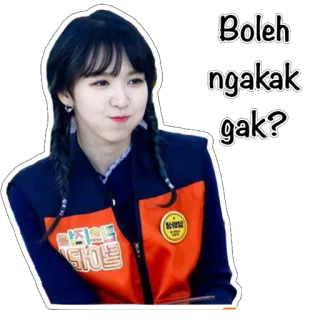 🙊 ab1e0494 Boleh ngakak gak? 女人, 辫子, 贴纸, 表情, 搞笑, 表情包 telegram sticker