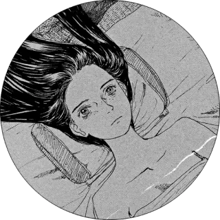 🔘 47d7ca16 만화, 애니메이션, 소녀, 인물 사진, 흑백 telegram sticker