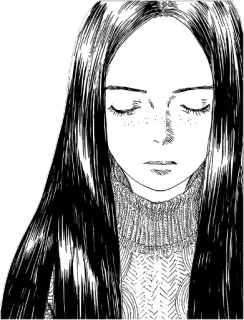 ☁️ 597ab20f 인물 사진, 여자, 소녀, 만화, 삽화, 일러스트, 드로잉 telegram sticker