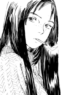 😕 b3849b1d 담배, 여자, 흡연, 만화, 인물사진, 애니메이션, 일러스트 telegram sticker