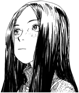 ↖️ c4a00da2 만화, 애니메이션, 소녀, 인물사진, 흑백, 만화, 일본 미술, 캐릭터 telegram sticker