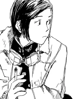 😢 371264f2 Fumando, Militar, Estilo anime, Dibujo, Oficial telegram sticker