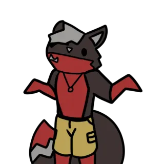 🦊 1f169dee Furry, Lobo, Dibujo animado, Personaje, Arte, Adhesivo telegram sticker