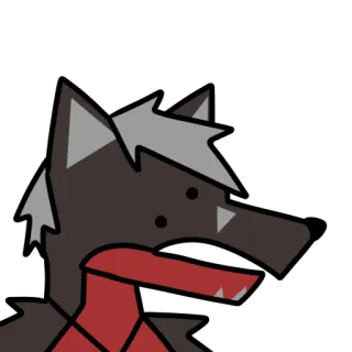 🔥 7db8fe78 lobo, dibujos animados, animal, personaje telegram sticker