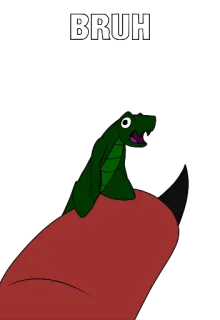 🅱 ab53fb2c BRUH Meme, Caimán, Dibujos animados, Jerga de internet telegram sticker