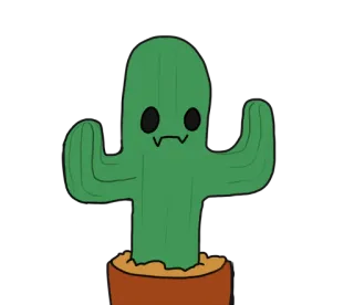 🌵 b659f692 cactus, planta, desierto, kawaii, lindo, espinoso telegram sticker