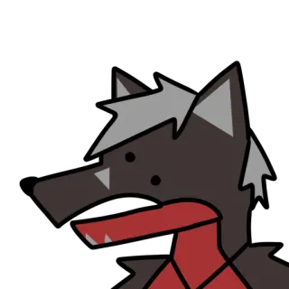 🔥 f38d2671 animal, lobo, dibujo animado, criatura, monstruo, arte telegram sticker