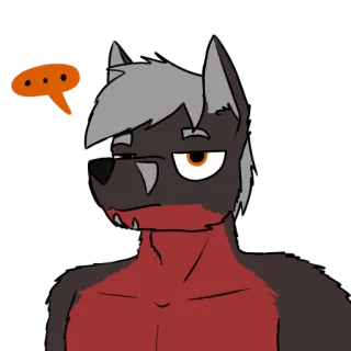 😐 f48ec51d Antro, Furry, Animal, Dibujo Animado, Personaje, Lobo telegram sticker