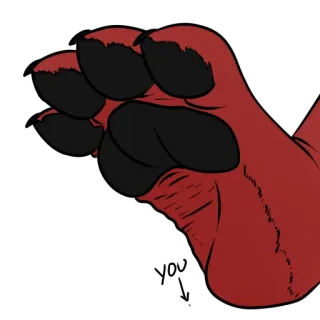 🔍 fd0f1d40 animal, pata, peludo, antro, garras, almohadillas telegram sticker