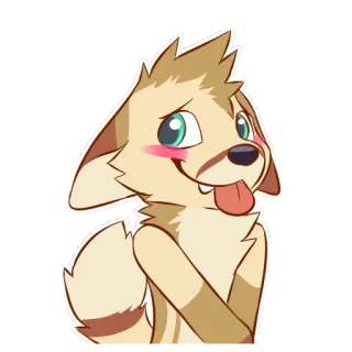 😊 022df336 兽迷, 狗, 动物, 卡通, 可爱, 迷人 telegram sticker