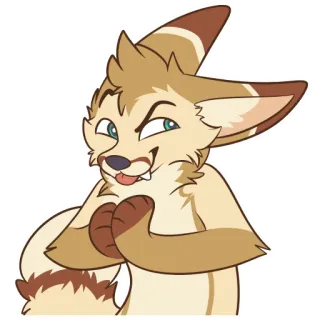 😈 0687bf5d 兽人, 兽迷, 角色, 可爱, 动物, 拟人, 狐狸 telegram sticker