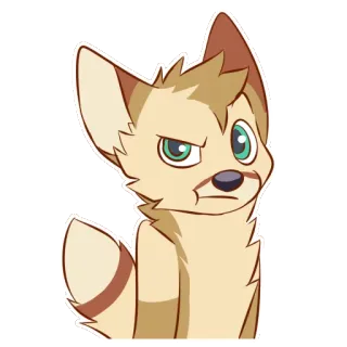 🤔 38b6a905 狐狸, 卡通, 动物, 可爱, 生气 telegram sticker