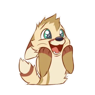 😆 3f2f2409 卡通, 动物, 可爱, 快乐, 毛茸茸, 温馨, 角色, 插画 telegram sticker