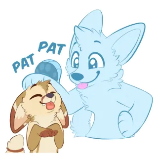 😸 6acfcfb3 PAT PAT PAT 狗, 抚摸, 可爱, 动物, 柯基 telegram sticker