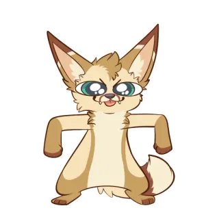 😈 7155e6ae 动物, 狐狸, 搞笑, 卡通, 可爱, 毛茸茸 telegram sticker