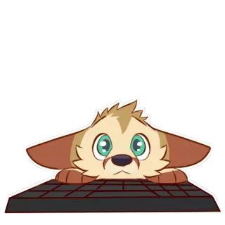 ⌨ b899ffdf 兽人, 键盘, 动漫, 贴纸, 可爱, 动物 telegram sticker