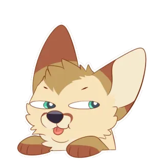 😏 c1fcd3be 卡通, 动物, 狗, 宠物, 贴纸, 搞笑, 舌头, 可爱 telegram sticker