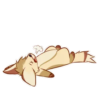 ☠ c6a760cf 睡觉, 疲惫, 懒惰, 动物, 狗, 卡通 telegram sticker