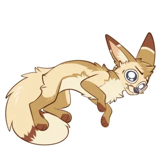 😩 da09864a 兽迷, 耳廓狐, 卡通, 动物, 狐狸, 贴纸 telegram sticker