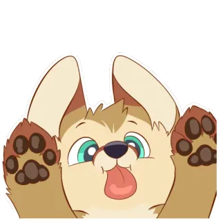 😙 da84aba7 狗, 小狗, 可爱, 动物, 卡通, 贴纸, 搞笑 telegram sticker