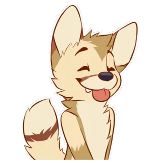 😄 ea25771f 卡通狗, 可爱动物, 微笑, 快乐, 吐舌头, 狗狗贴纸 telegram sticker