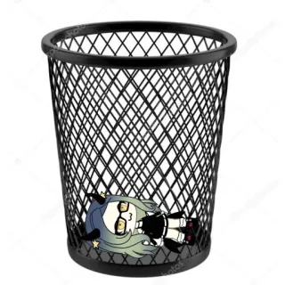 💩 fe584871 tempat sampah, kartun, karakter, sampah, limbah, anime telegram sticker